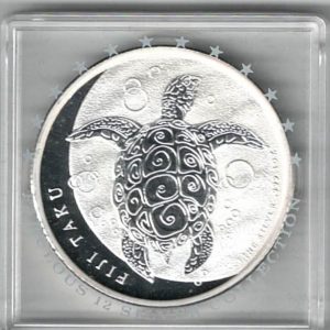 2021 Fiji Silver One Ounce Hawksbill Taku Turtle. The coin contains one ounce of 999 fine silver . All of our silver coins are in stock.
