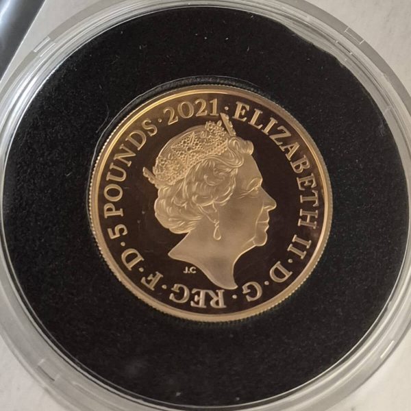 2021 Gold Proof Five Pounds Royal Albert Hall - Image 2