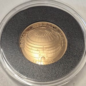 2021 Gold Proof Five Pounds Royal Albert Hall coin. This proof coin comes in the original box with booklet and certificate as issued by the royal mint.