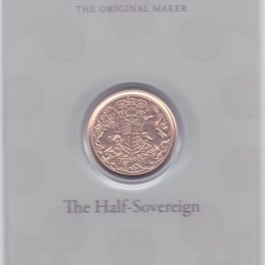 2022 Gold Half Sovereign Coin. This coin was issued to commemorate the Memorial of Queen Elizabeth II. The coin comes sealed in a Royal Mint packet.