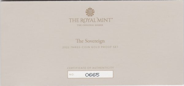 2022 Three Coin Gold Proof Set - Image 3