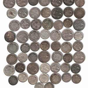 Mixed coins for Elloriya. 59 mixed coins.