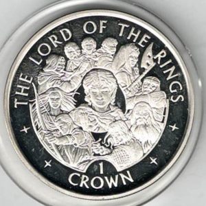 Boxed 2003 Isle Of Man Silver Proof Lord Of The Rings One Crown Coin. The Obverse features Queen Elizabeth II. All coins are in stock.
