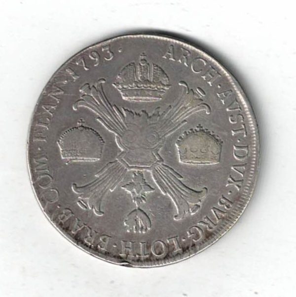 1793 M Italy Milan Silver Crocione/Kronenthaler Coin - Image 2