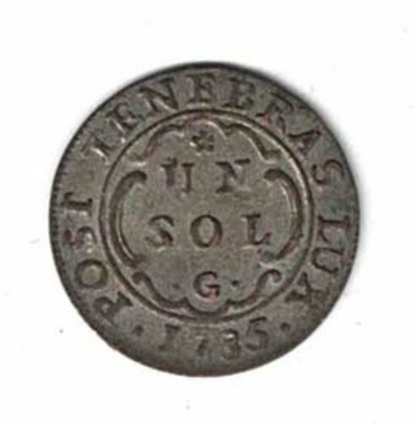 1785 G Switzerland Geneva KM87 Billon One Sol Coin - Image 2