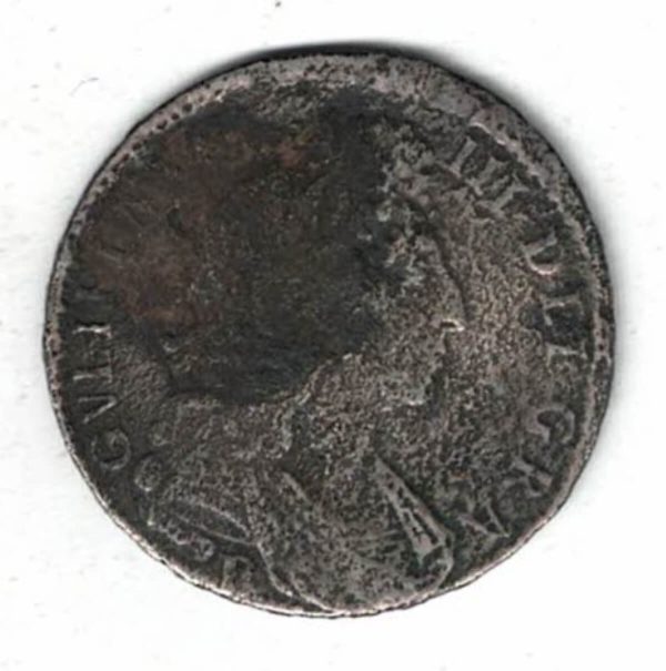 1697 B Silver Halfcrown Coin- William III - Image 2