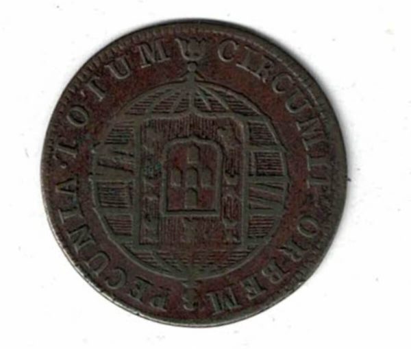1820 Mozambique Copper Forty Reis Coin - Image 2