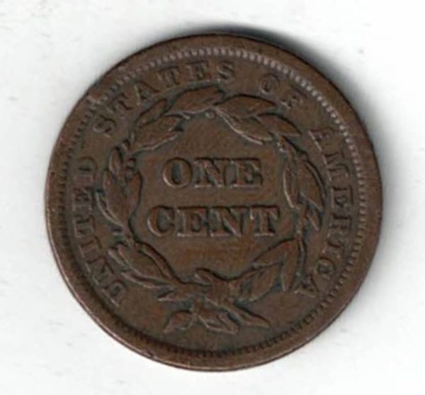 1843 USA Copper Liberty Head One Cent Coin - Image 2