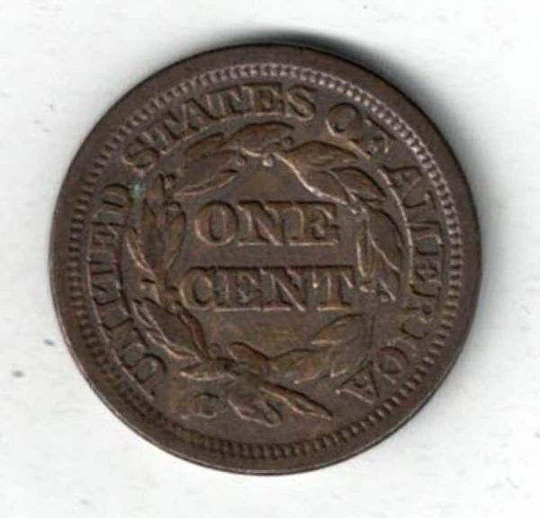 1847 USA Copper Liberty Head One Cent Coin - Image 2