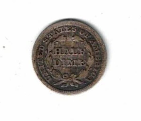 1848 USA Seated Liberty Silver Half Dime Coin - Image 2