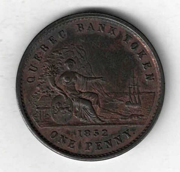 1852 Lower Canada Copper One Penny Coin - Image 2