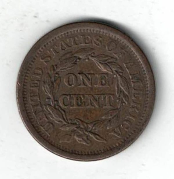1852 USA Copper Liberty Head One Cent Coin - Image 2