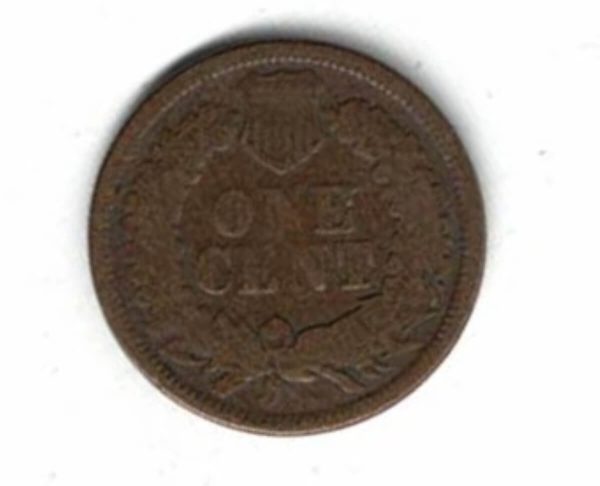 1869 USA Bronze One Cent Coin - Image 2