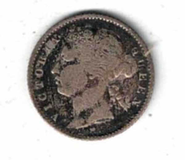1872 H Straits Settlements Ten Cents Coin - Image 2