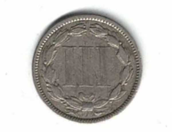 1872 USA Nickel Three Cents Coin - Image 2