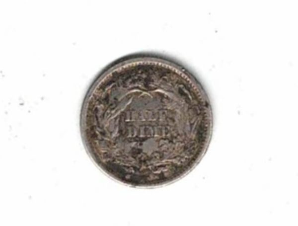 1872 USA Seated Liberty Silver Half Dime Coin - Image 2