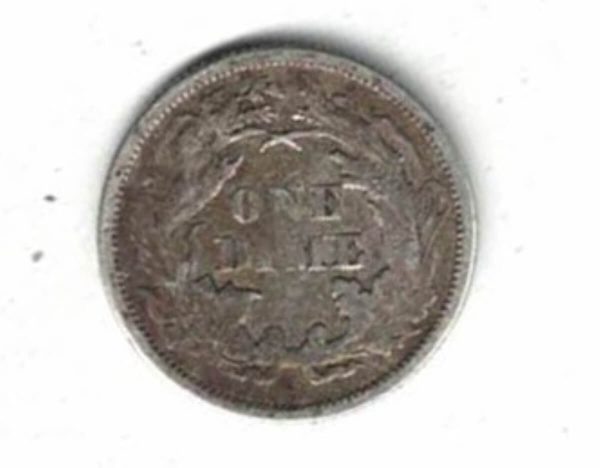 1875 USA Seated Liberty Silver One Dime Coin - Image 2