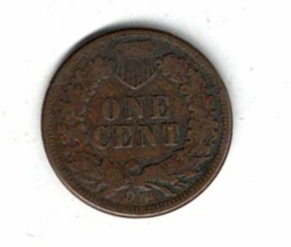 1876 USA Bronze One Cent Coin - Image 2