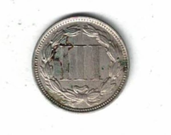 1876 USA Nickel Three Cents Coin - Image 2