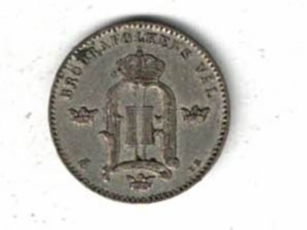 1880 EB Sweden Billion Ten Ore Coin - Image 2