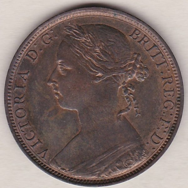1884 Bronze Penny - Victoria Young Head - Image 2