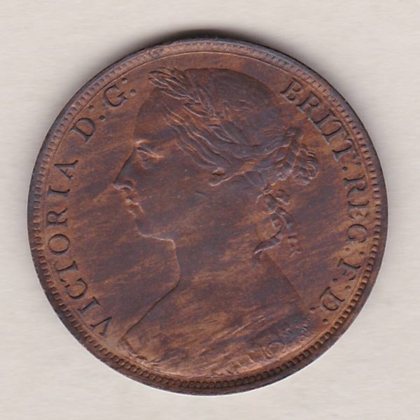 1886 Bronze Penny - Victoria Young Head - Image 2