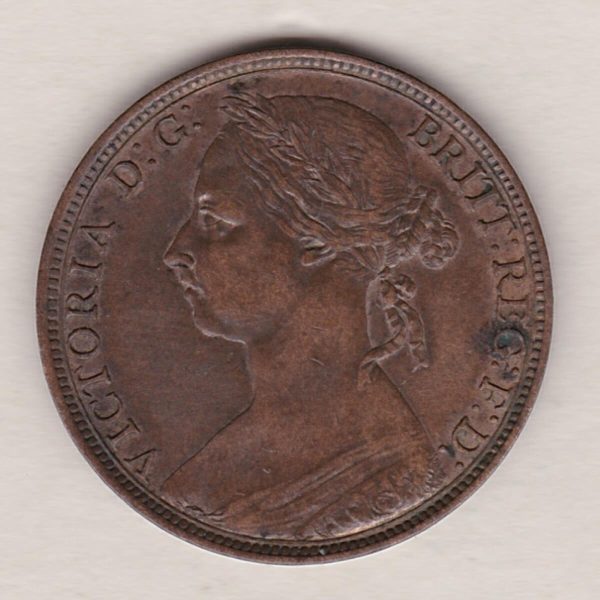 1892 Bronze Penny - Victoria Young Head - Image 2