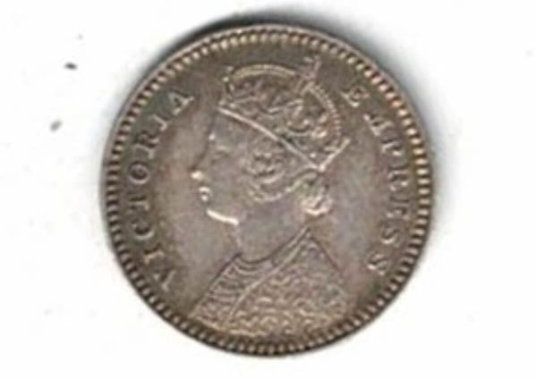 1895 India Silver Two Annas Coin - Image 2
