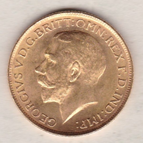 1916 S Gold Sovereign Coin - George V - Image 2