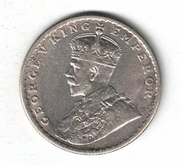 1918 B India Silver One Rupee Coin - Image 2