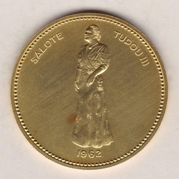 1962 Gold Tonga Half Koula Coin - Image 2