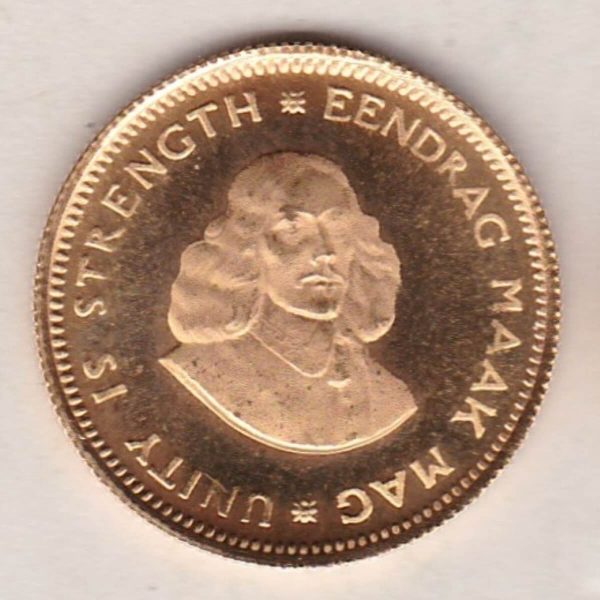 1969 South Africa Gold Proof One Rand - Image 2