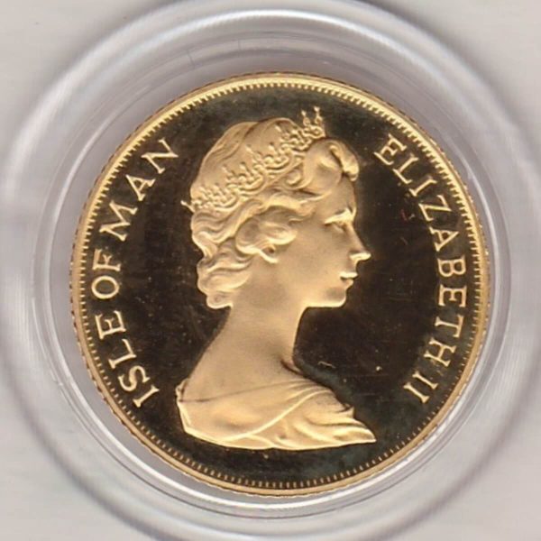1980 Isle Of Man Gold Proof Half Sovereign - Image 2