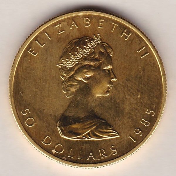 1985 Gold Canada One Ounce Maple Leaf - Image 2