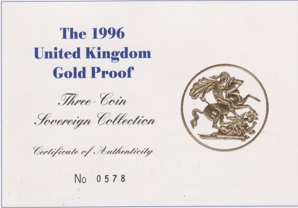 1996 Gold Proof Three Coin Set - Image 3