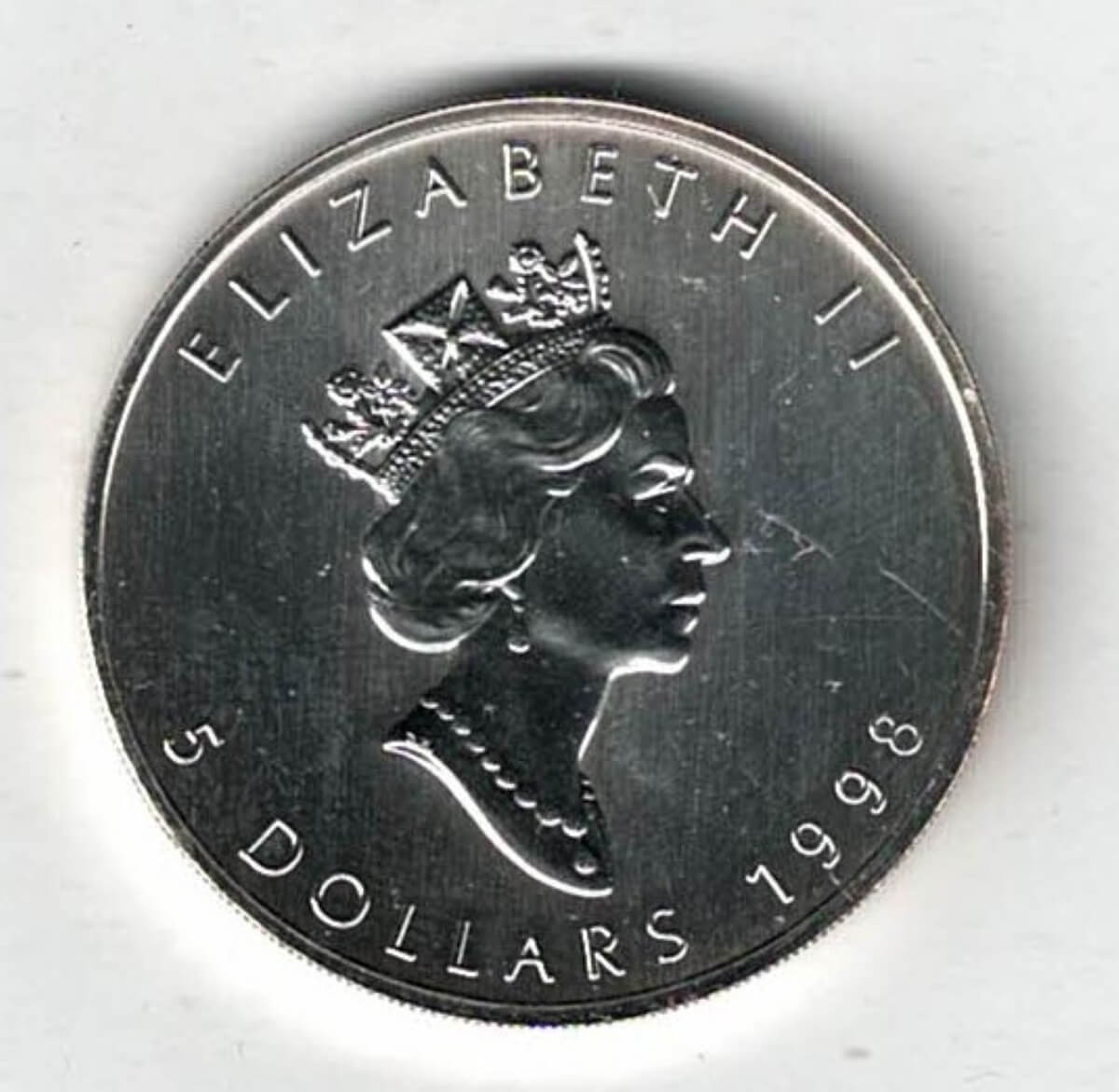 1998 Silver Canada One Ounce Maple - Image 2