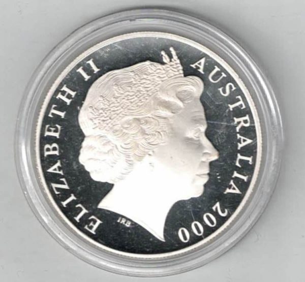 2000 Silver Proof Australia One Ounce Kangaroo - Image 2