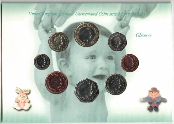 2002 Royal Mint Brilliant Uncirculated Collection Baby Gift Set - Image 3