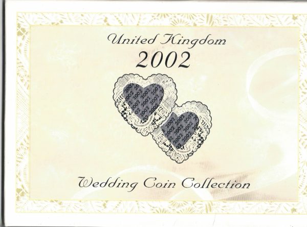 2002 Royal Mint Brilliant Uncirculated Wedding Eight Coin Set . This 2002 set comes with card outer. All coins are in stock for despatch.