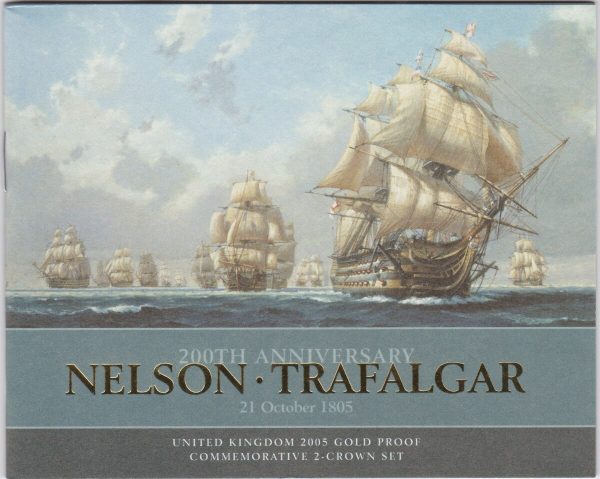 2005 Gold Proof Five Pounds Set - Nelson & Trafalgar - Image 4