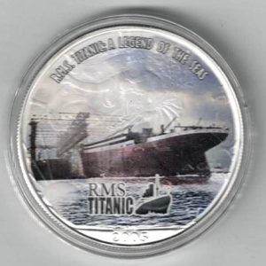 2005 Silver USA One Ounce Eagle Titanic . The liberty & Titanic is on the obverse, The eagle is on the reverse. All coins are in stock.