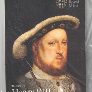 2009 Five pound coin Henry VIII. cupro nickel coin featuring Queen Elizabeth II on the Obverse. Henry VIII Reverse. The coin is in stock.