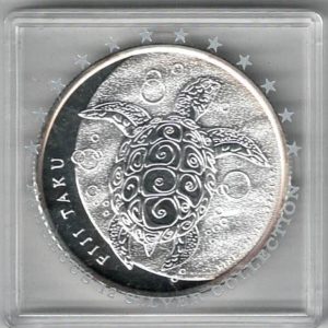 2011 Fiji Silver One Ounce Hawksbill Taku Turtle. The coin contains one ounce of 999 fine silver . All of our silver coins are in stock.