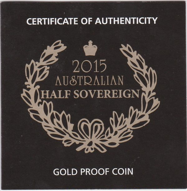 2015 Gold Proof Australia Half Sovereign - Image 3