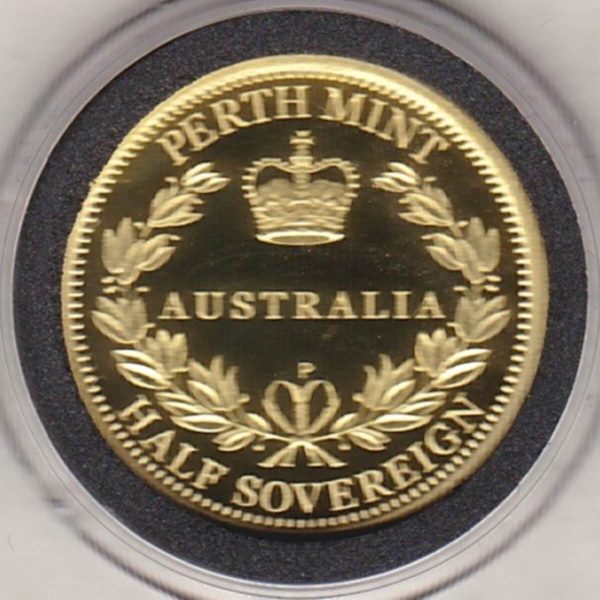 2015 Gold Proof Australia Half Sovereign coin. This coin was issued to commemorate the 150th Anniversary of first Australian Sovereign coin.