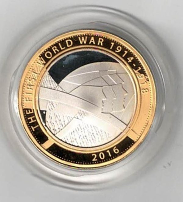 2016 Two Pounds Standard Silver Proof The Army coin, was issued by the royal mint and includes the original box and certificate.