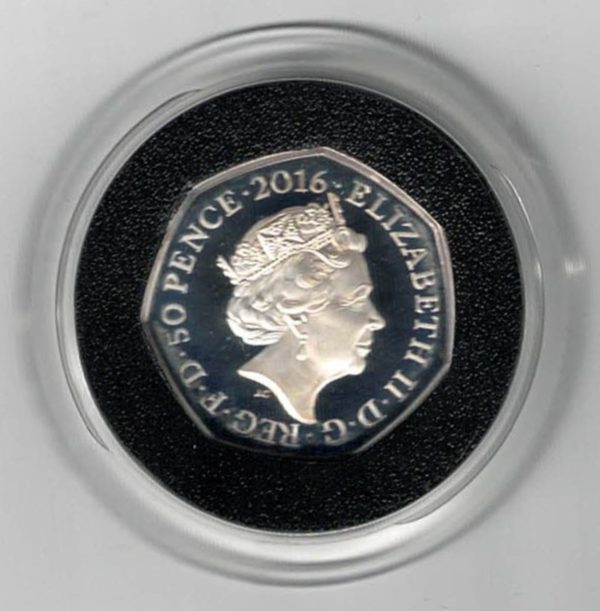 2016 Silver Proof Fifty Pence Coin Team GB - Image 2