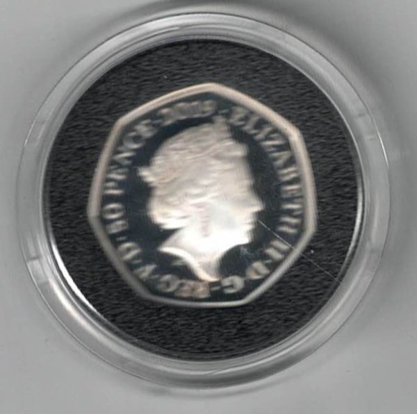 2019 Silver Proof 50 Years of the Fifty pence coin - Image 2