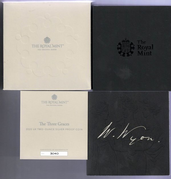 2020 Silver Proof Two Ounce The Three Graces - Image 3