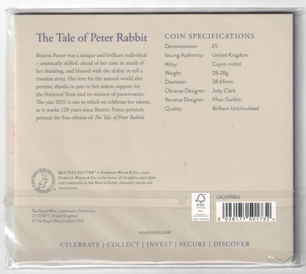 2021 Five Pounds Peter Rabbit - Image 2